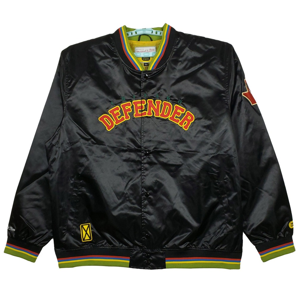 Hebru Brantley Mitchell &‎ Ness 4XL XXXXL Varsity Jacket Cut & Sew Art Black NWT